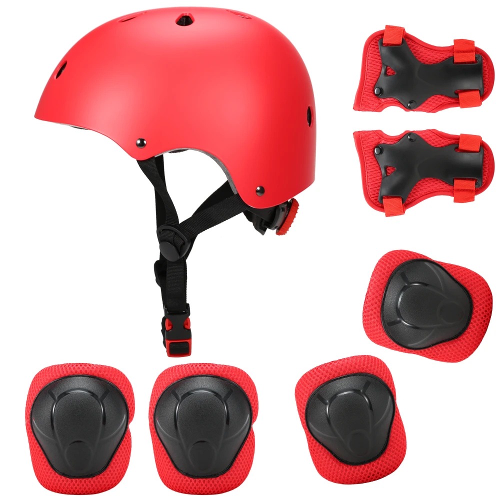 TK Juego de casco y almohadillas ajustables para niñosrodilleras para niñossillasprotectores de muñeca para Scooter SO