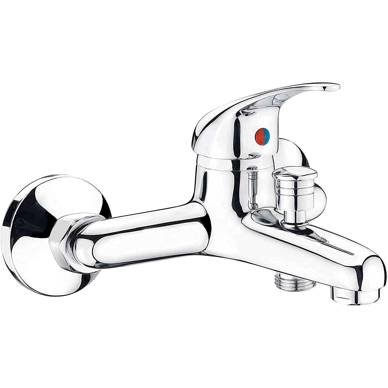 CA Grifo de Baño Monomando Grifo con Acabado Cromado Mezclador Agua Fría y Caliente Boquilla Fija