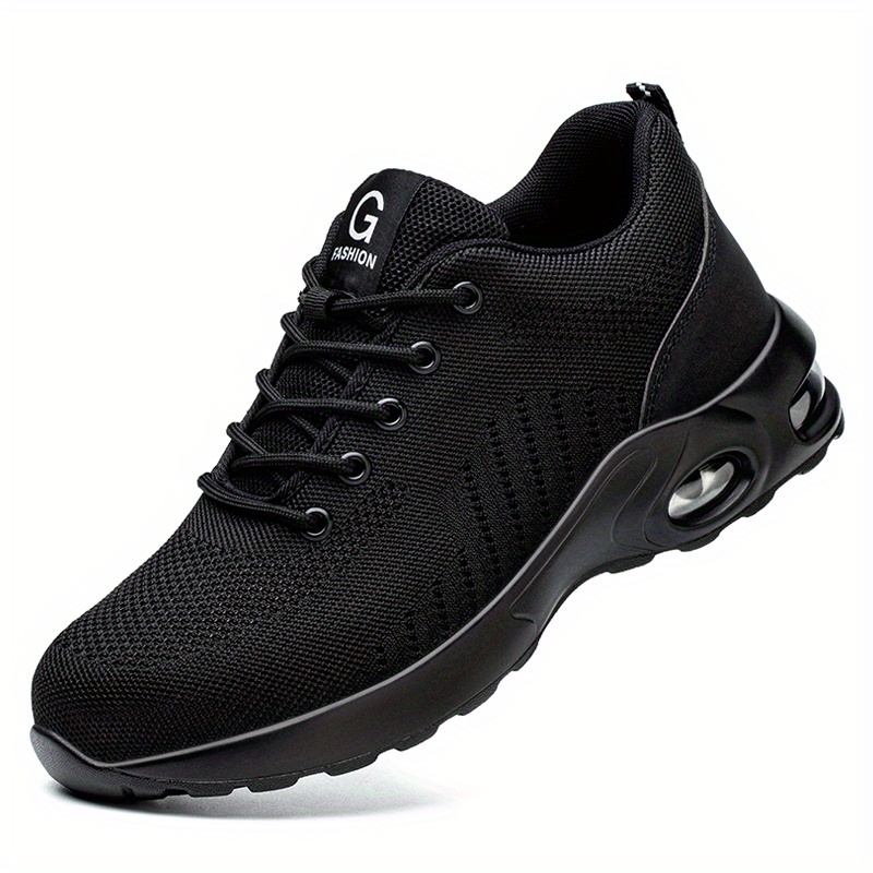 CA Zapatos DE SEGURIDAD Laboral antideslizantes con puntera de Maple para helbres, a prueba de Perforaciones y transpirables, zapat
