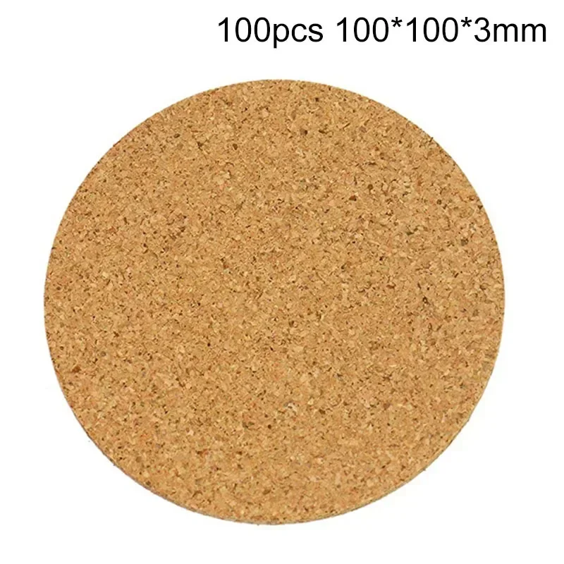 TK Posavasos de corcho Natural para mesa, accesorios de cocina, tapetes redondos para tazas de té y café, decoración de escritorio, 50/100 Uds.