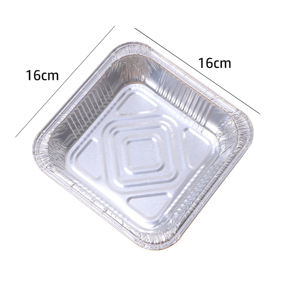 TK Freidora de aire desechable, bandeja de papel de aluminio, cuenco cuadrado a prueba de aceite para alimentos, herramienta de cocina antiadherente para hornear, 10/20/30 Uds.