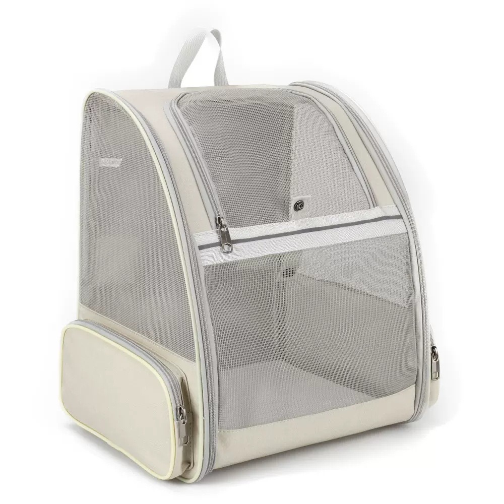 Mochila portátil para mascotas, bolsas plegables de viaje de gran capacidad para cachorros, bolsa de transporte cómoda y transpirable para gatos