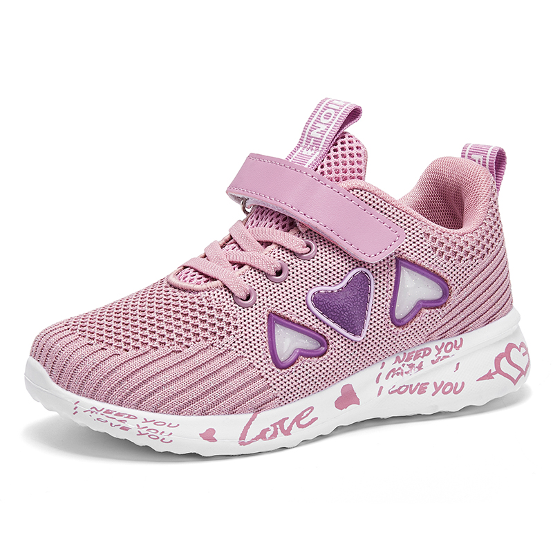 TK Zapatos informales a la moda para niñas, zapatillas transpirables de malla ligera para niños, Tenis de verano para niños, bonitos zapatos deportivos para correr con dibujos animados