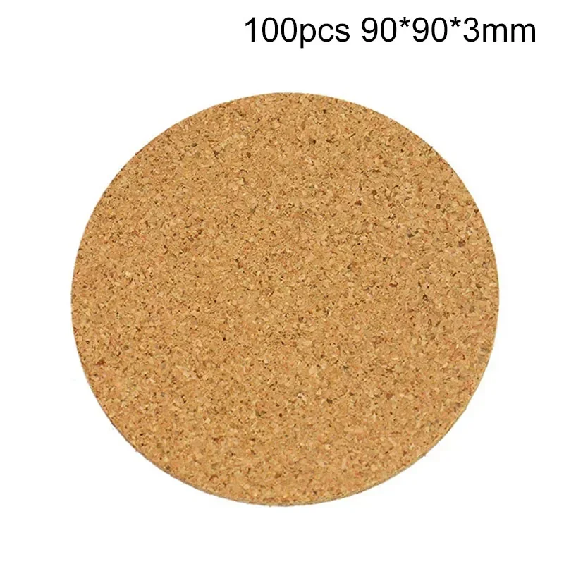 TK Posavasos de corcho Natural para mesa, accesorios de cocina, tapetes redondos para tazas de té y café, decoración de escritorio, 50/100 Uds.