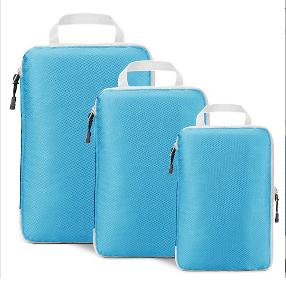 TK Nueva bolsa de almacenamiento de viaje comprimible, estuche de maquillaje portátil de gran capacidad, bolsa de ropa impermeable y resistente al desgaste