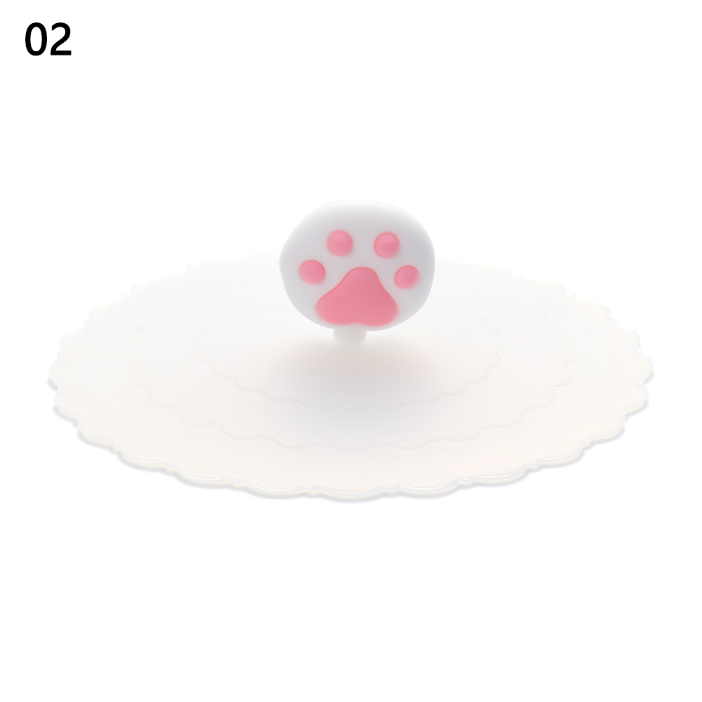 CA Cubierta de silicona reutilizable para Taza, tapa de Ventosa with Sello bonito, a prueba de Polvo, a prueba de fugas, accesorios para Té y Café, 10cm
