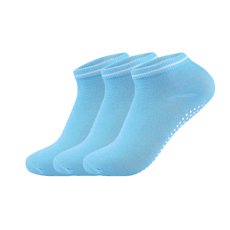 Calcetines de Yoga antideslizantes para mujer, medias de algodón con correas, vendaje, Pilates, Barre puro, Ballet, baile, descalzo, entrenamiento, 3 pares por lote