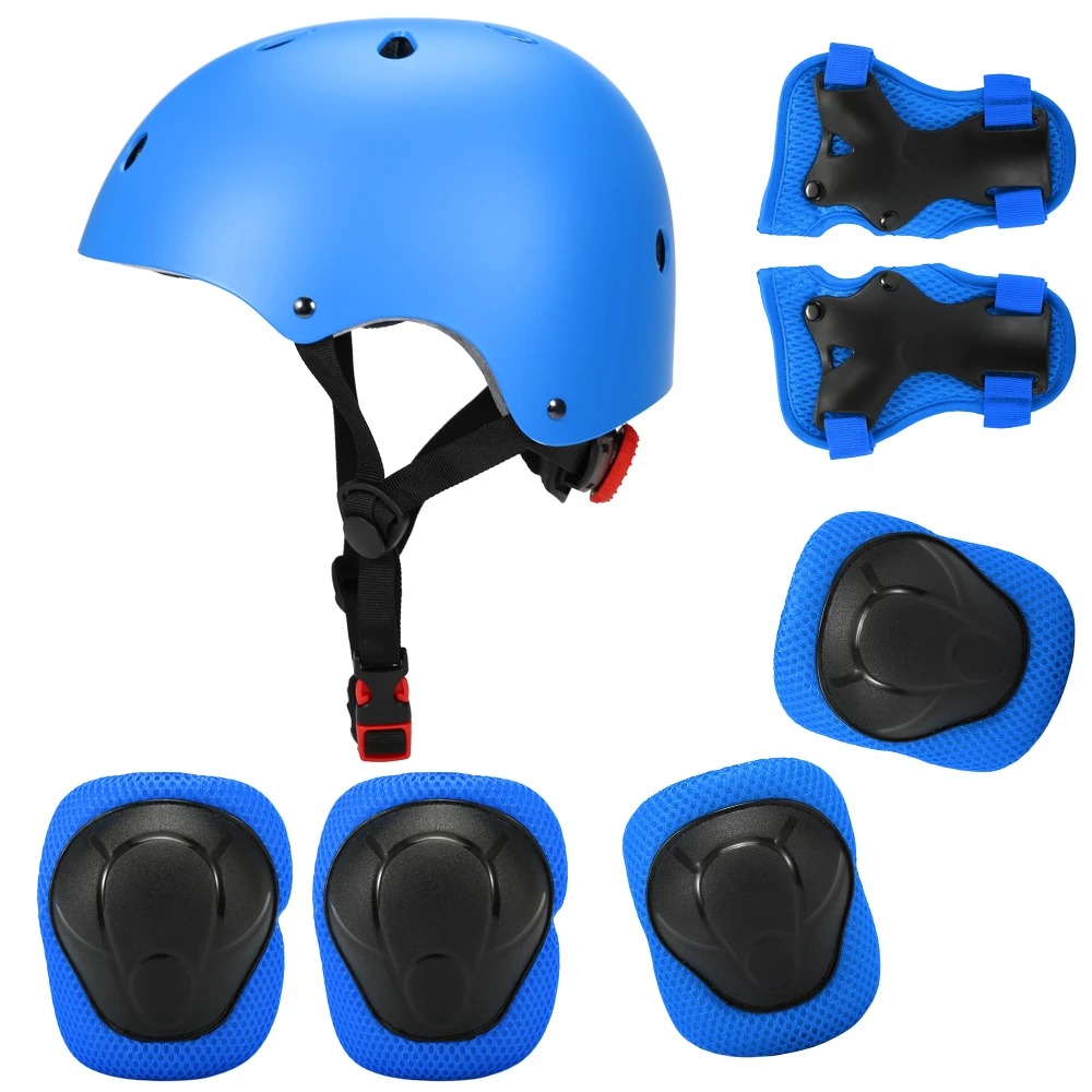 TK Juego de casco y almohadillas ajustables para niñosrodilleras para niñossillasprotectores de muñeca para Scooter SO