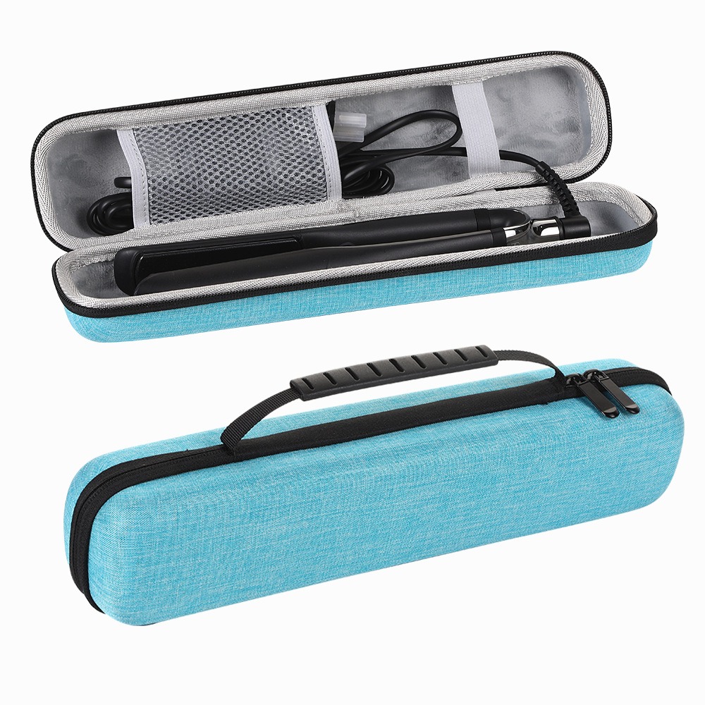 TK Bolsa de almacenamiento para alisadores de pelo EVA, impermeable, de gran capacidad, para rizadores, Estuche de transporte, bolsa de almacenamiento para rodillos de pelo a prueba de arañazos