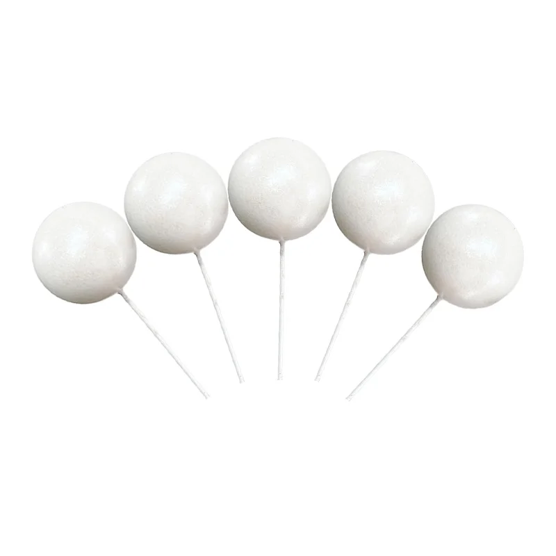 TK Bola de pigmentos nacarados para decoración de tartas, 5 piezas, bola nacarada para insertar magdalenas, postres, suministros de decoración para fiestas de boda