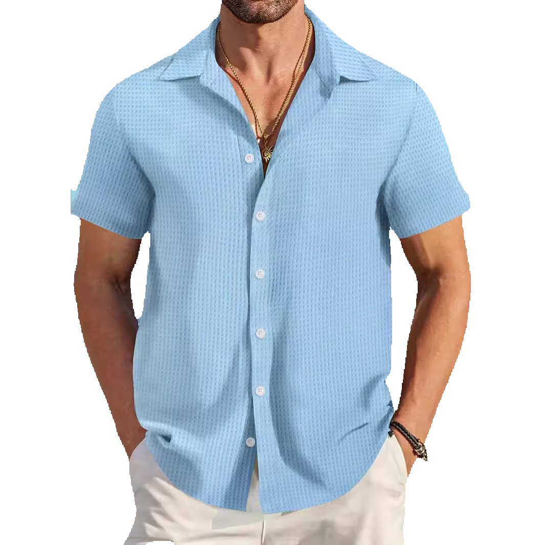TK Blusa de manga corta para hombre, Camiseta de algodón tejido jacquard, verano y otoño, 3XL, 2XL