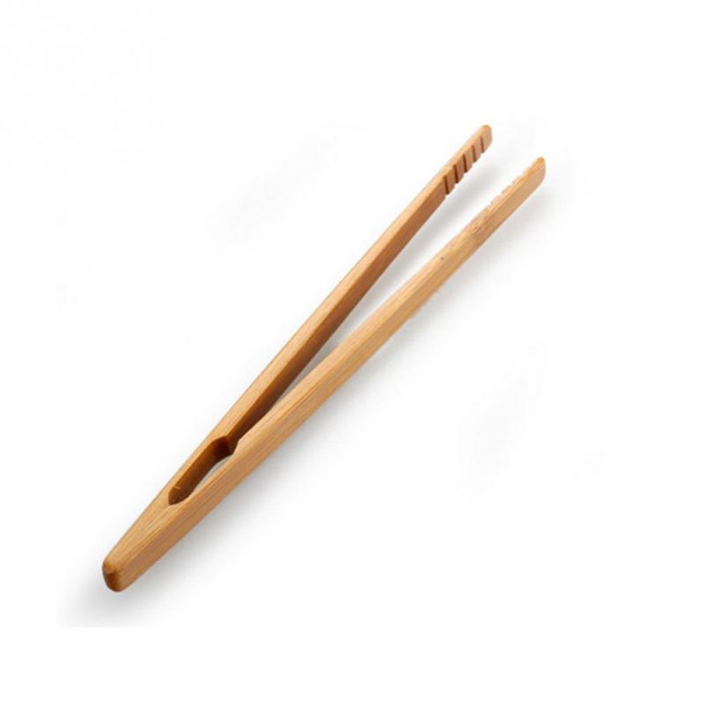 CA Pinzas de Madera de Bambú, pinzas para té, comida, tostada, Bacon, ensalada de Azúcar, herramienta de Gadget de Cocina