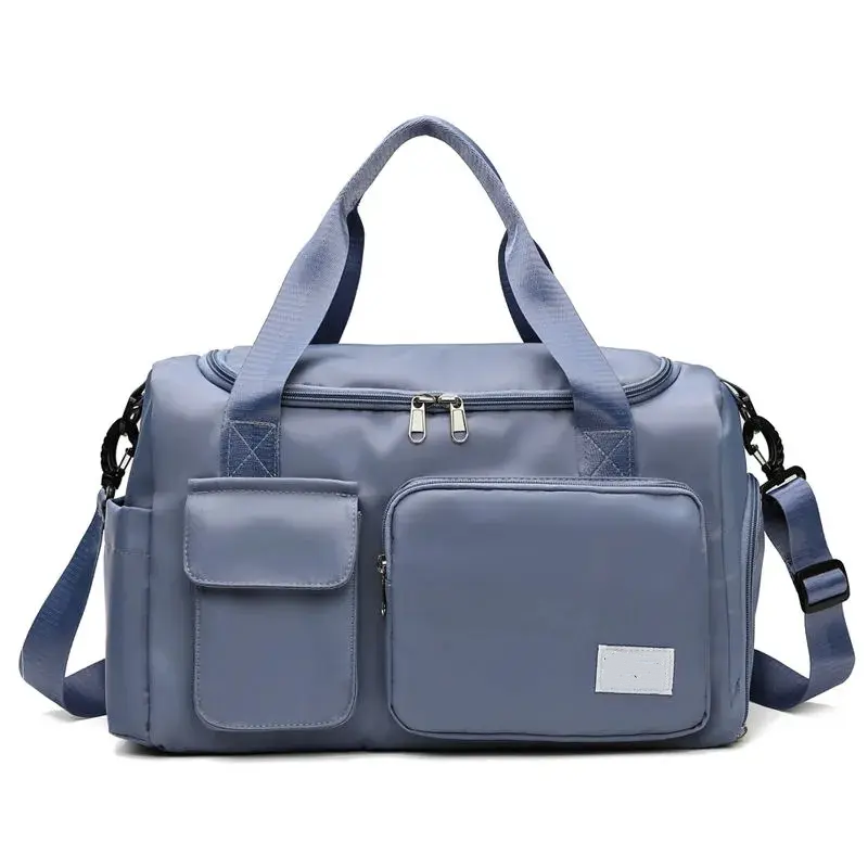 TK Bolsa de fitness, bolsa grande con compartimento para zapatos y compartimento húmedo, bolso de fitness impermeable para ejercicio, bolsa de viaje de gran capacidad con múltiples bolsillos, diseño duradero impermeable, separación de ropa seca y húmeda