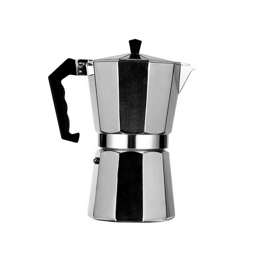 OmHO Cafetera Espresso de modelo clásico Italiano, cafetera Moka de Aluminio, 3/6/9/12