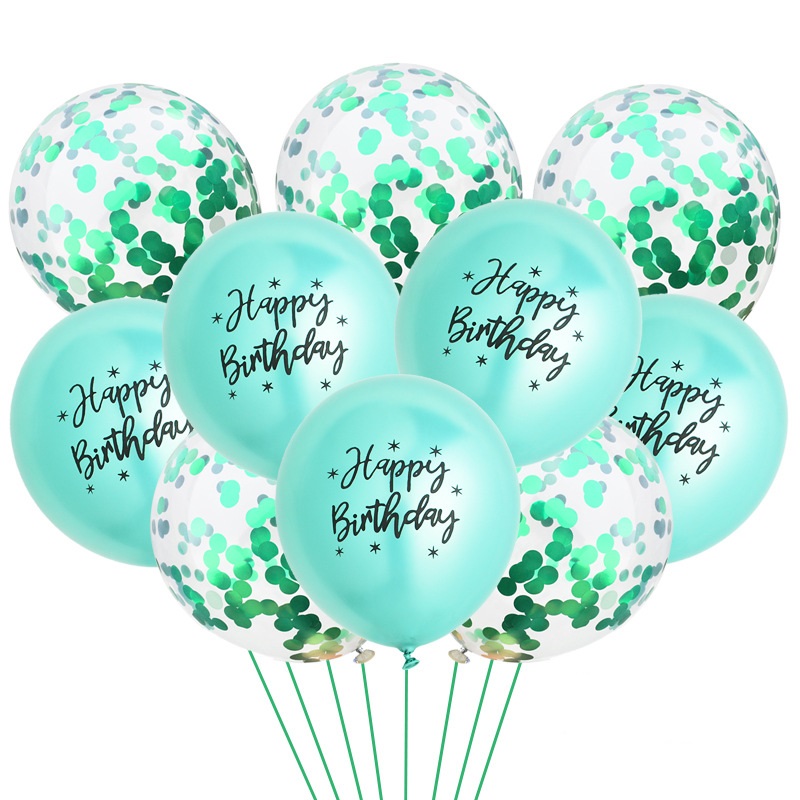 TK Globos de látex con patrón metálico, decoración de confeti para fiesta de cumpleaños, Baby Shower, 10 piezas, 12 pulgadas