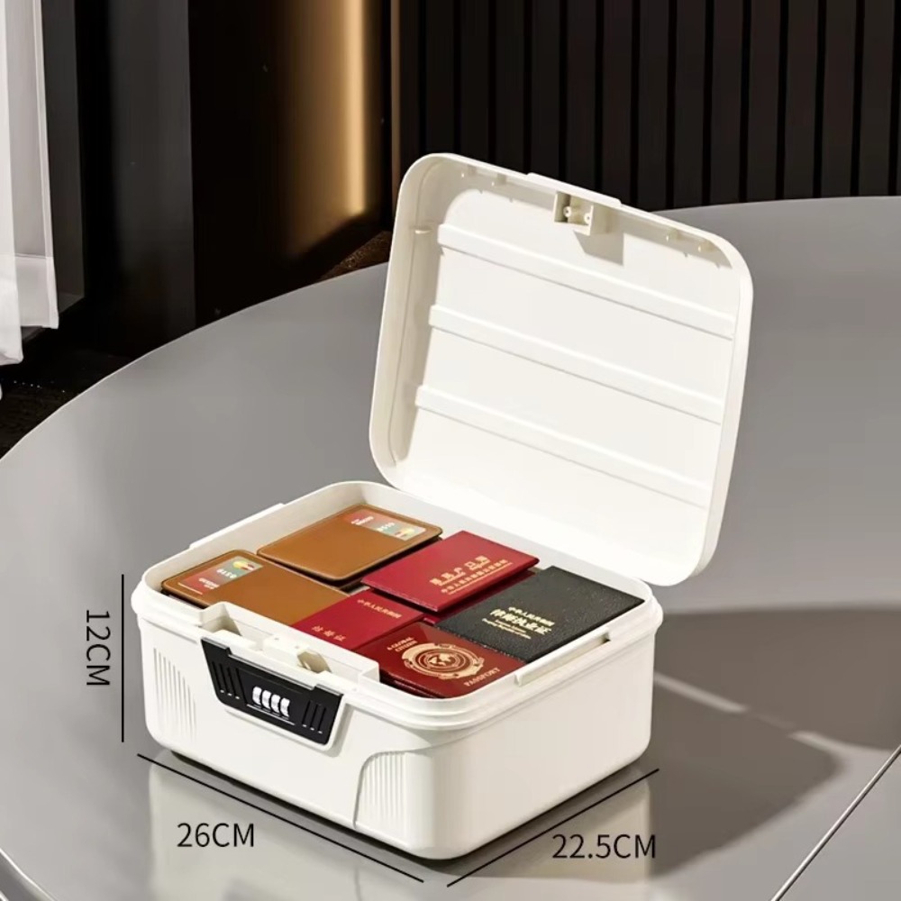 TK Caja de seguridad con contraseña de doble capa, gran capacidad, 9L/16L, organizador de documentos, seguridad de privacidad, contenedor de almacenamiento con cerradura, archivos importantes