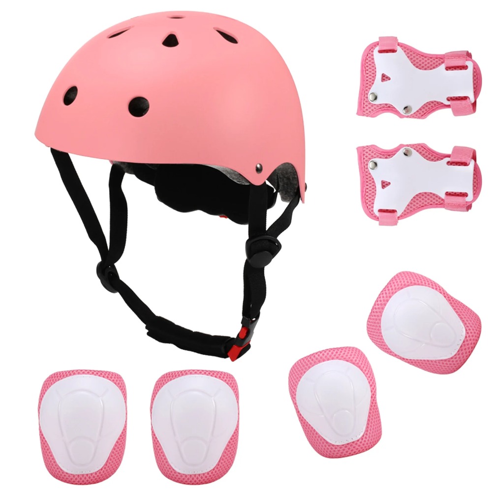 TK Juego de casco y almohadillas ajustables para niñosrodilleras para niñossillasprotectores de muñeca para Scooter SO
