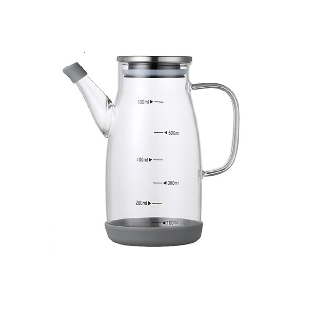 Botella de aceite de cocina de gran capacidad, Base de goma, dispensador de aceite de oliva a prueba de fugas, tapa de acero inoxidable recargable, jarra de vinagre para cocina