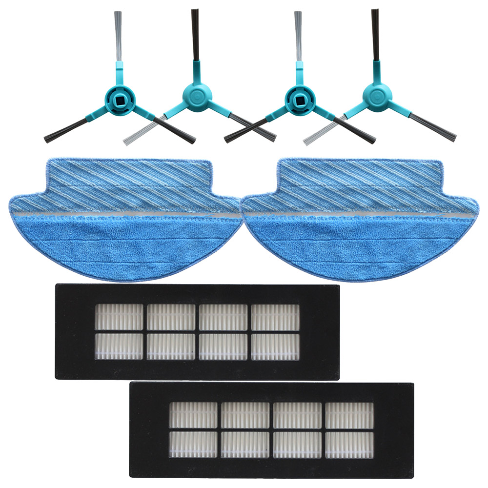 TK Piezas de repuesto para Cecotec Conga 3090 series, cepillo rodillo, cepillo lateral, filtro hepa, filtro de tanque de agua, piezas de limpiador al vacío, almohadilla para mopa, accesorios de tela