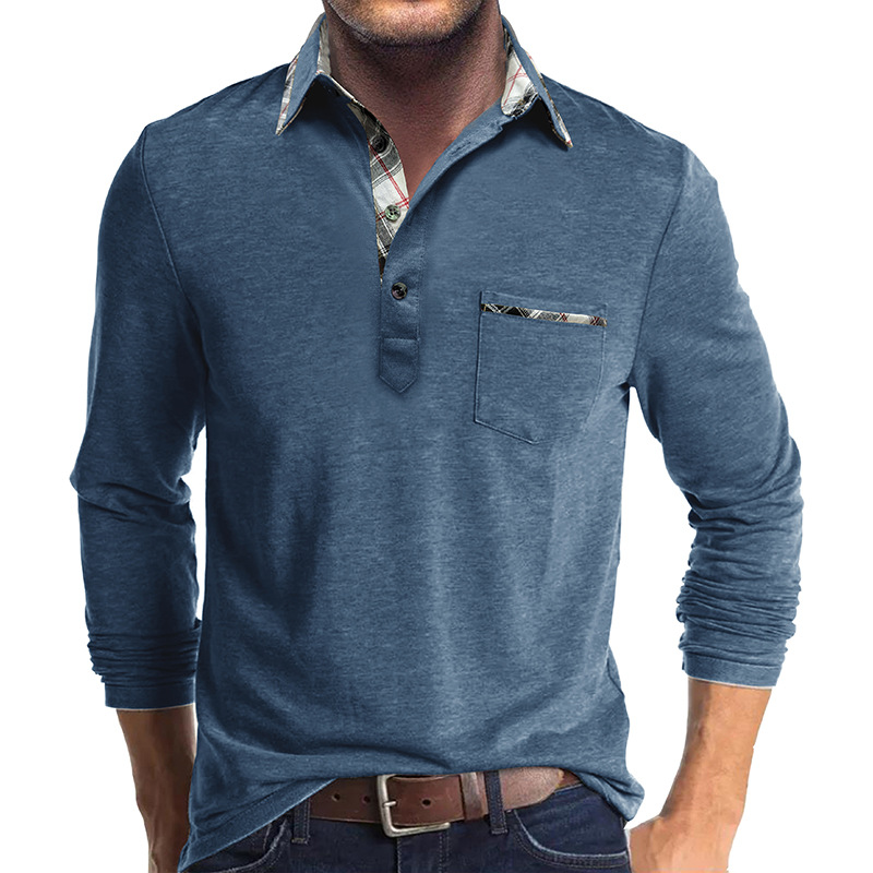 TK Polo deportivo para hombre, camisetas informales de manga larga con cuello Henley, talla grande 3XL, 2XL, Otoño e Invierno