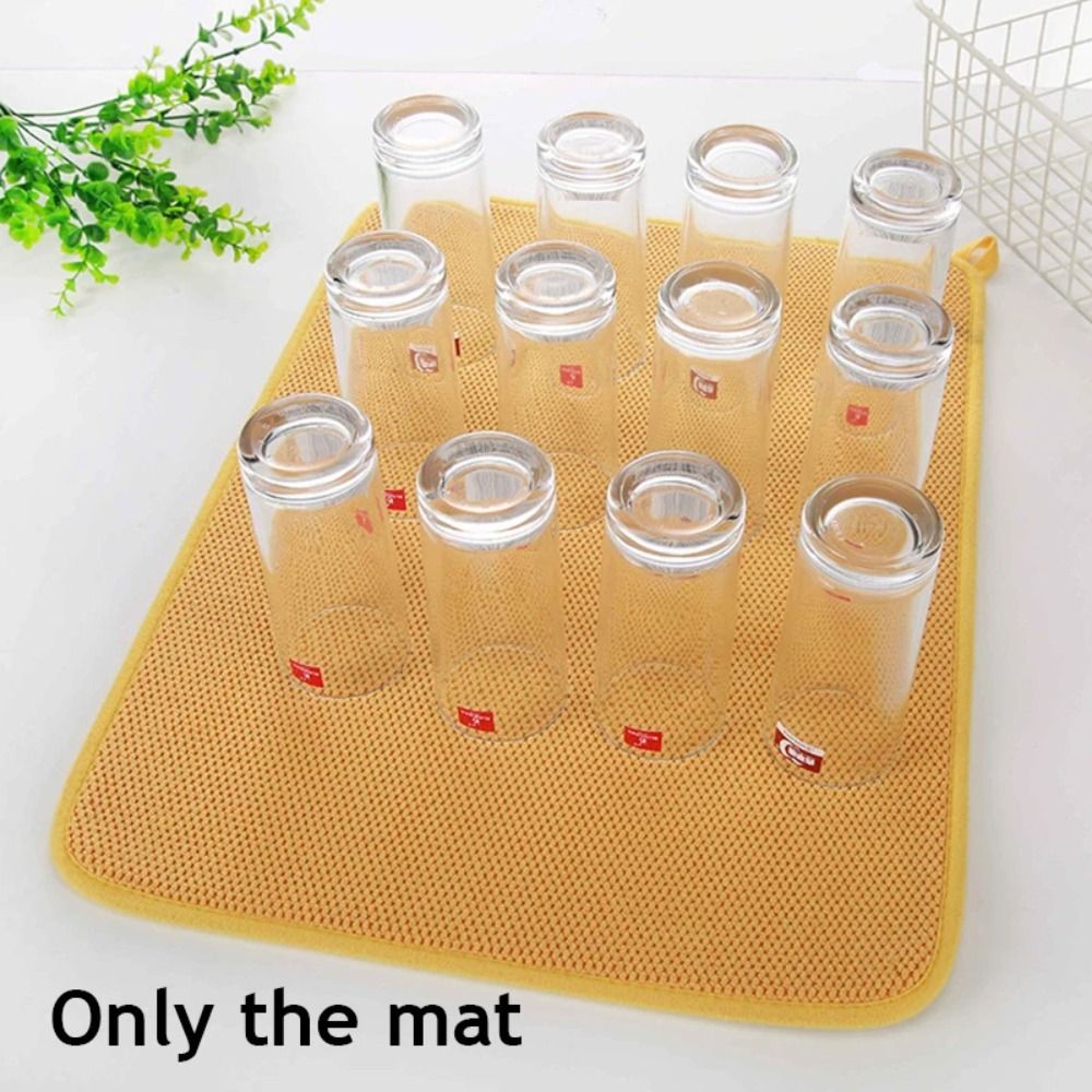 TK Nuevo utensilios de cocina de microfibra, estera de secado de drenaje, absorbente, antideslizante, almohadilla de secado de drenaje, mantel individual de mesa resistente al calor