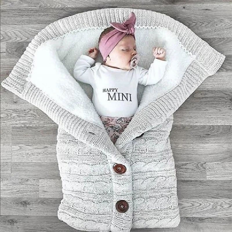 Saco de dormir de DOT Gruesto para Bebé, forro de Cachemira de Imitación Infantil, envoltura para nuevo Nacido, Manta Para cochecito de niño MOV