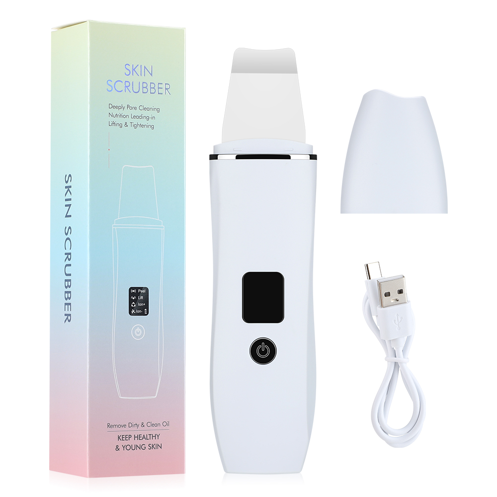 Limpiador de Piel EMS Skin Scrubber Dispositivo Ultrasónico para Eliminación de Espinillas y Aceites Limpieza Profunda Levantamiento de Piel Cuidado de la Piel Firming Lifting