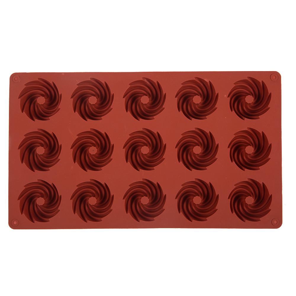 CA Mini Molde de silicona en forma de Espiral para pastes, Moldes para hornear postres, mousse, hornear Galletas