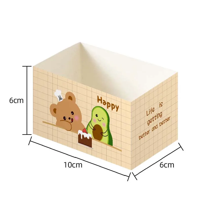 TK Caja de embalaje para sándwich de tamaño pequeño, contenedor de alimentos desechable, pastel, tostada, pan, hamburguesa, suministros para hornear, 50 Uds.