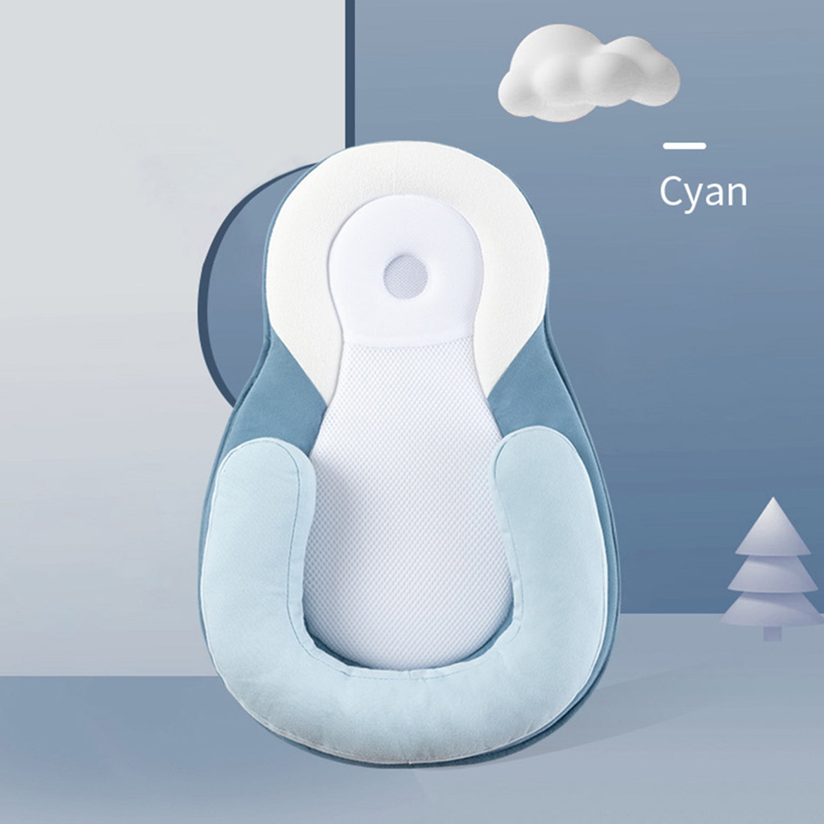 TK Protector de cabeza de bebé, almohada moldeadora para recién nacido, de viaje, para dormir de lado, almohadas de lactancia, cojín de alimentación infantil antiderrame