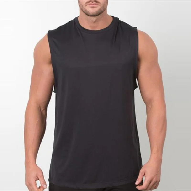 TK New Plain Tank Top Men Bodybuilding singlet Gym Stringer Sleeveless Shirt Blank Fitness Clothing Sportwear Muscle Vest