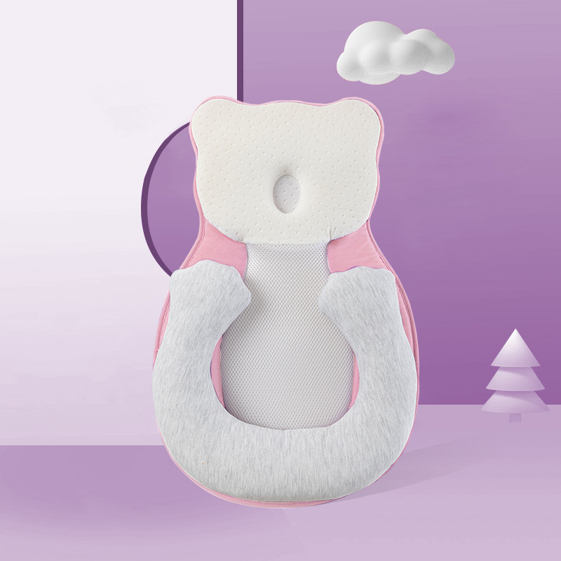 Almohada de alimentación moldeadora para bebé recién nacido, Protector de cabeza antisesgado, almohadilla de posicionamiento para dormir, almohadas de viaje transpirables para Mattres