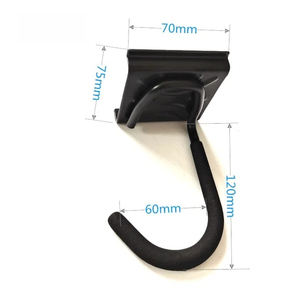 TK Ganchos de almacenamiento de metal nuevos para garaje, soporte de pared ajustable, organizador de herramientas de jardín, negro, resistente, soporte para escobas y mopas para hombres
