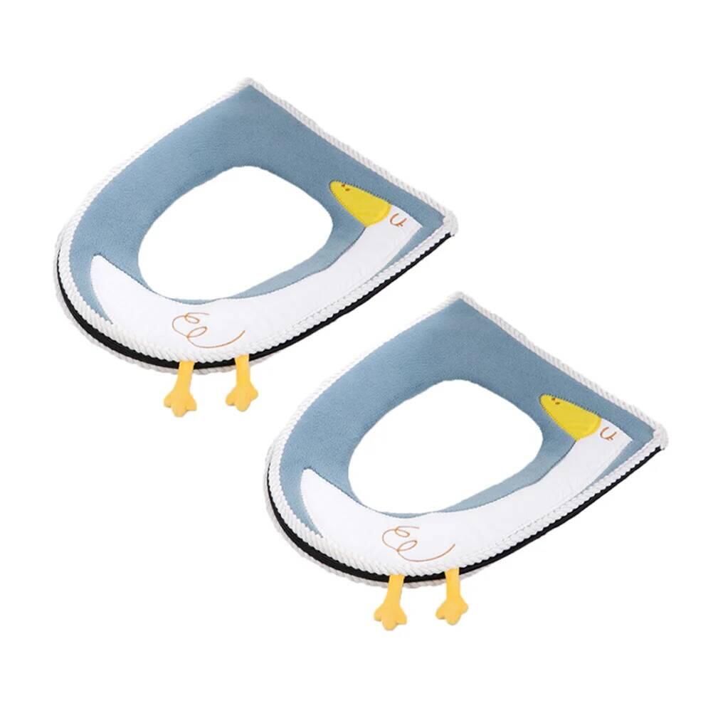 Asiento de Inodoro Lavable y Reutilizable Diseño de Dibujos Animados Bordado