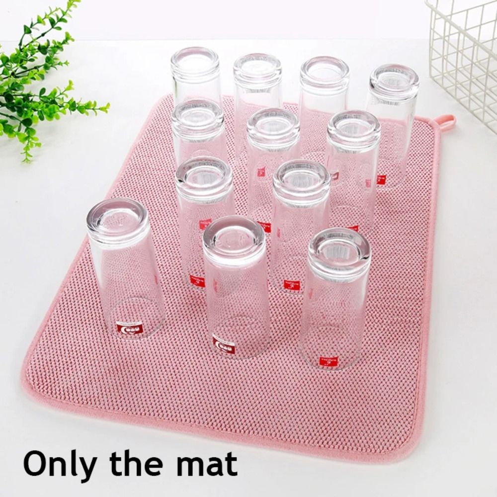TK Nuevo utensilios de cocina de microfibra, estera de secado de drenaje, absorbente, antideslizante, almohadilla de secado de drenaje, mantel individual de mesa resistente al calor