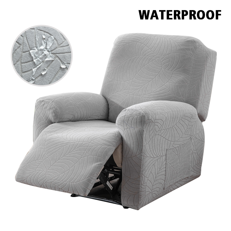 TK DUDUME Funda de Cojín de Asiento Jacquard Resistente al Agua, Funda de Sofá Gris Elástica para Muebles de Sala Extraíble