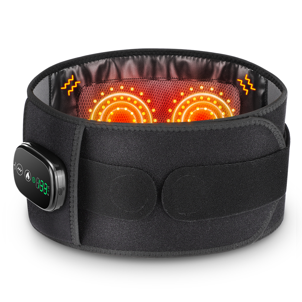 Cinturón de Masaje Vibrante Eléctrico Soporte Lumbar Inflable con Airbag