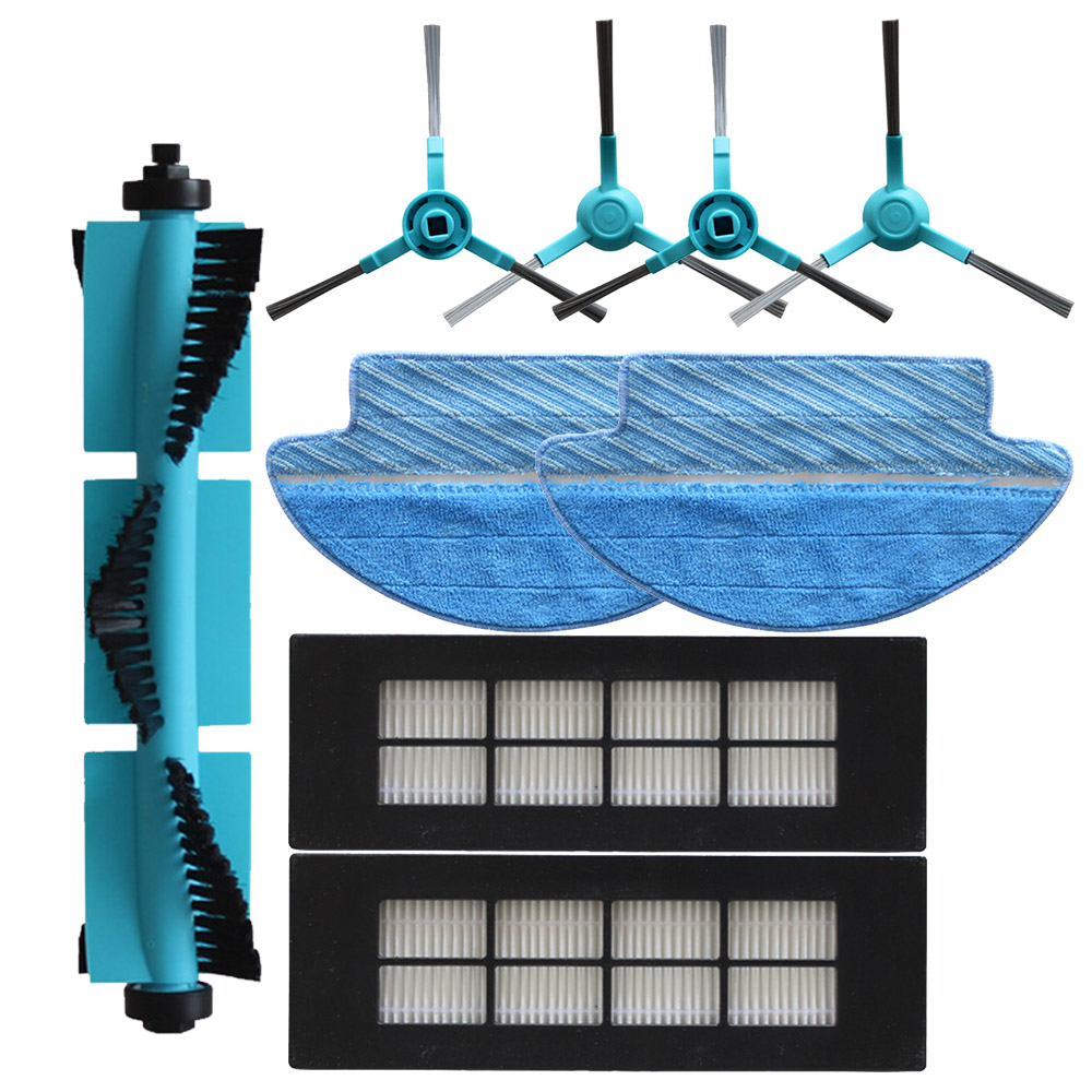 TK Piezas de repuesto para Cecotec Conga 3090 series, cepillo rodillo, cepillo lateral, filtro hepa, filtro de tanque de agua, piezas de limpiador al vacío, almohadilla para mopa, accesorios de tela