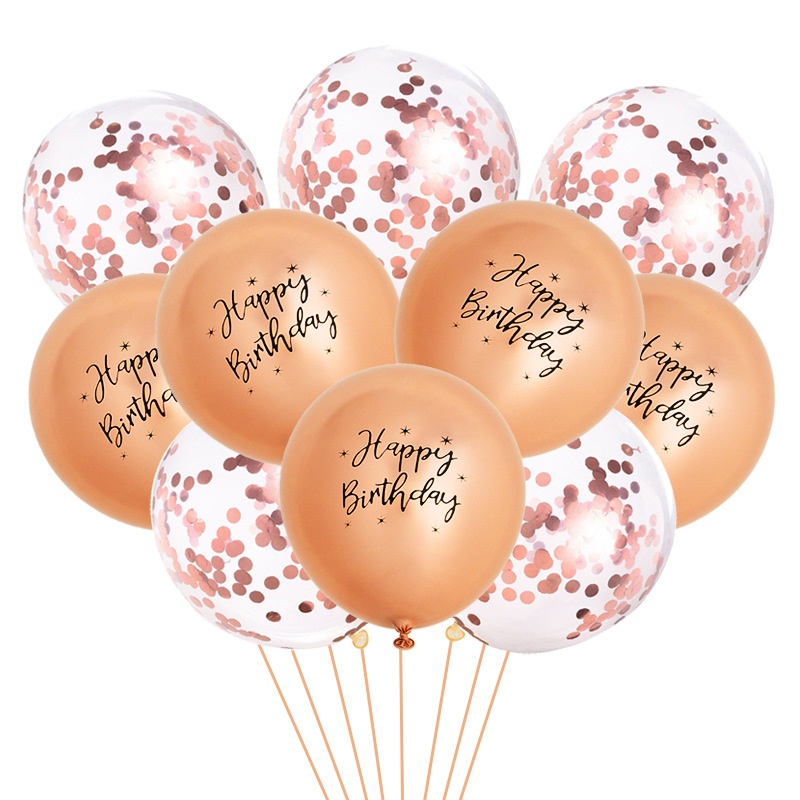 TK Globos de látex con patrón metálico, decoración de confeti para fiesta de cumpleaños, Baby Shower, 10 piezas, 12 pulgadas