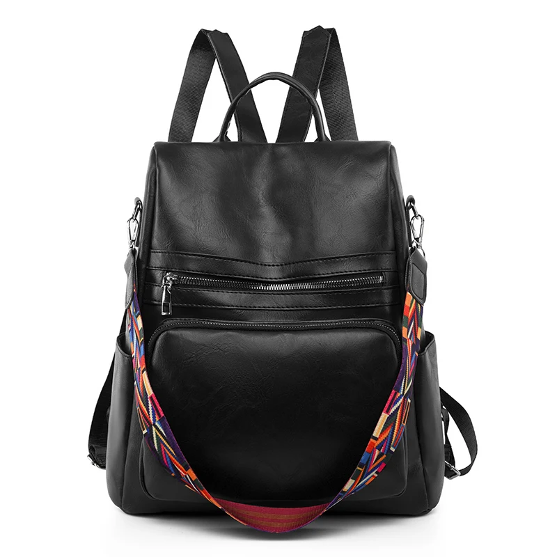 TK Mochila de cuero de alta calidad para Mujer, Bolso de hombro Femenino Vintage, Bolso de viaje antirobo, Mochilas escolares para Niños