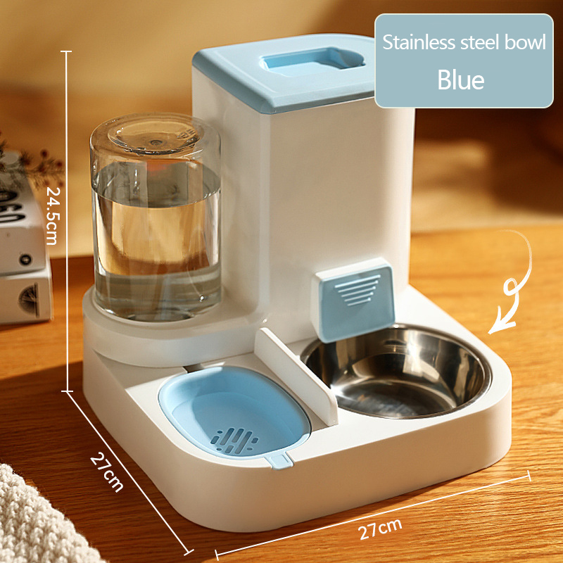 Alimentador Automático para Gatos y mascotas, dispensador de Agua de gran capacidad, separación Seca y húmeda, contenedor de Alimentación, suministro para mascotas